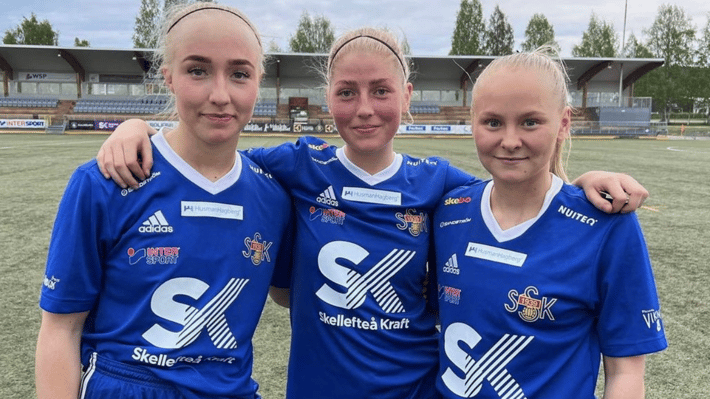 Wilma Dahlgren, Tilda Sahlman and Ebba Grenholm Sunnanå SK