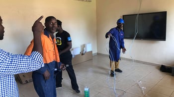 Installing electricity in St.Annes school 2