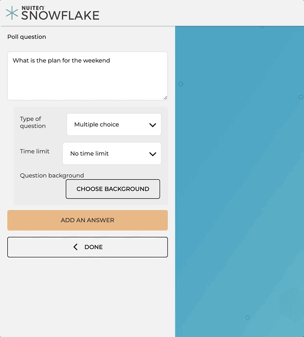 Poll feature - enter key
