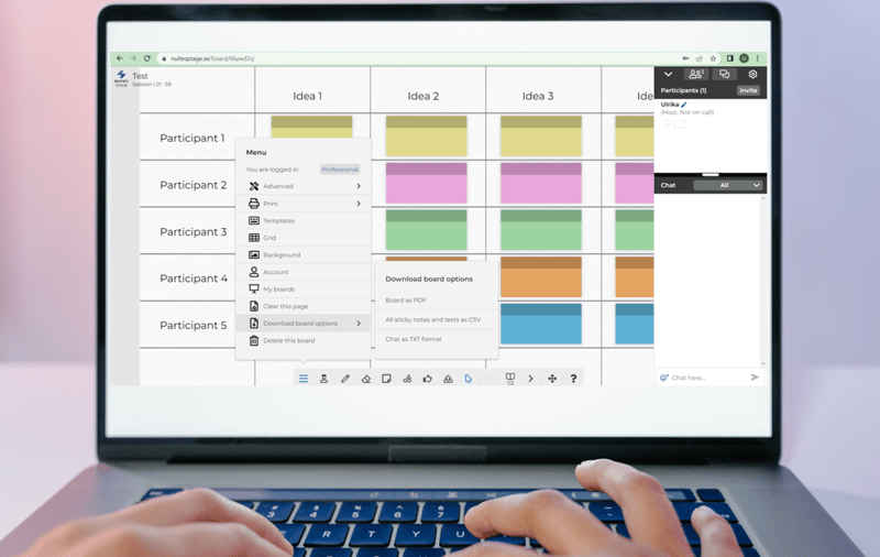 NUITEQ Stage on laptop