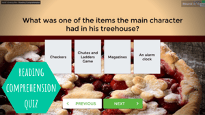Reading comprehension Quiz