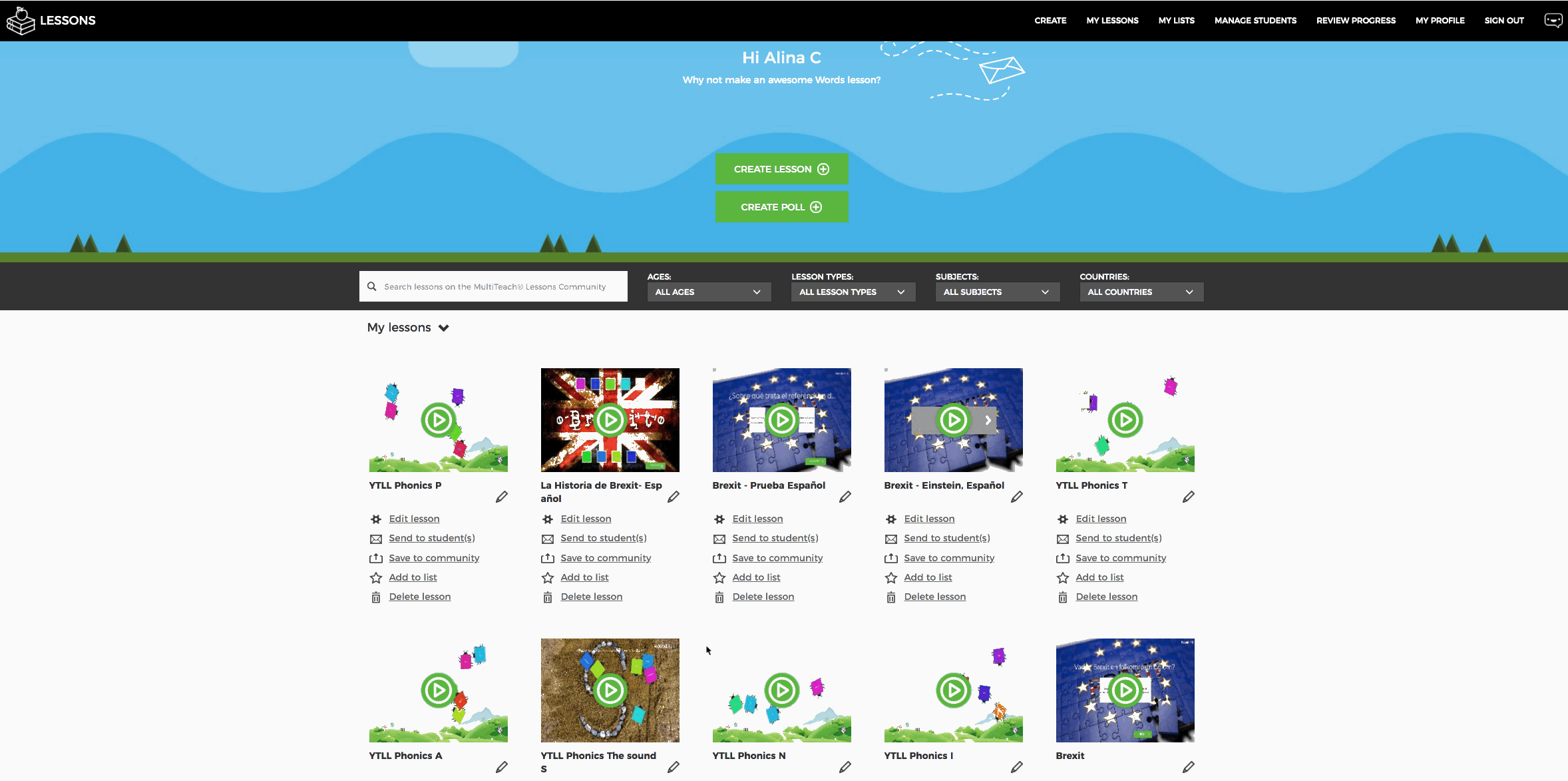 Search in Lessons Online
