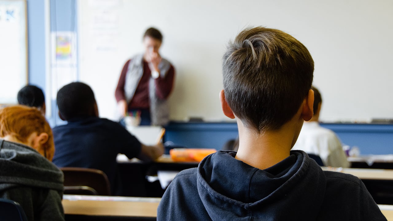 classroom with students and teacher