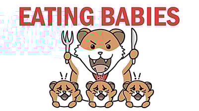eating babies thumb