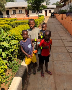 kids using the reflectors