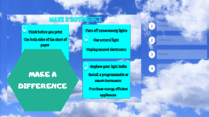make a difference