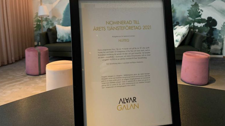 NUITEQ är nominerade till två priser på Alvargalan 2021